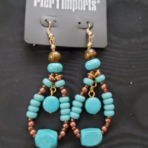 Pier 1 Turquoise BEAD Earrings
